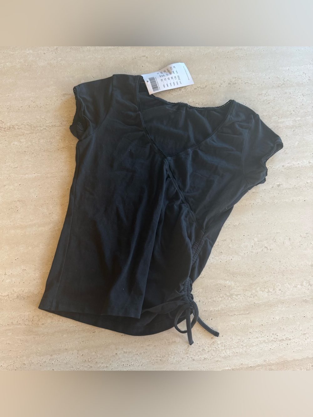 Brandy Melville v neck black top brand new with tags